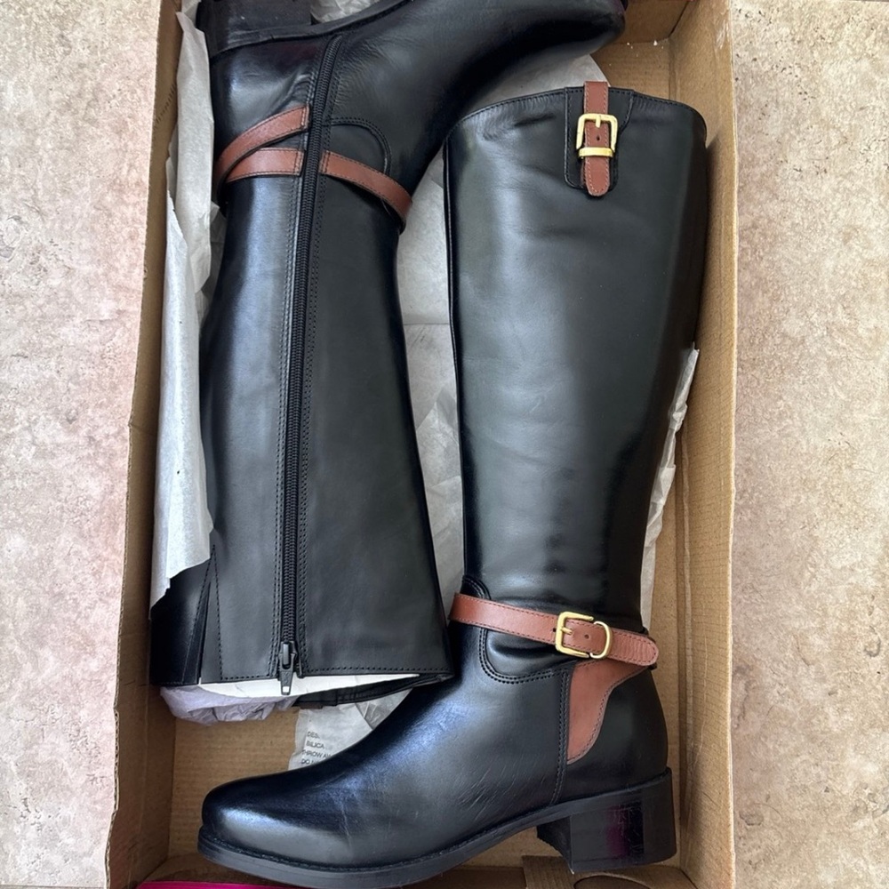 Catherine Malandrino Black Leather Boots